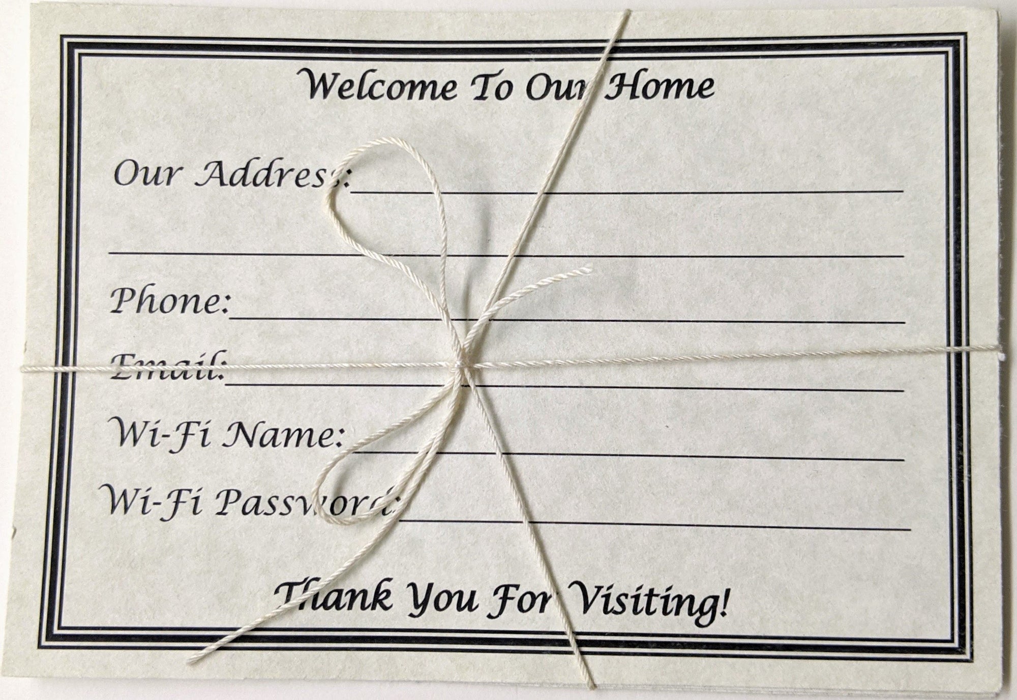 Welcome to our Home WiFi cards - 4pk