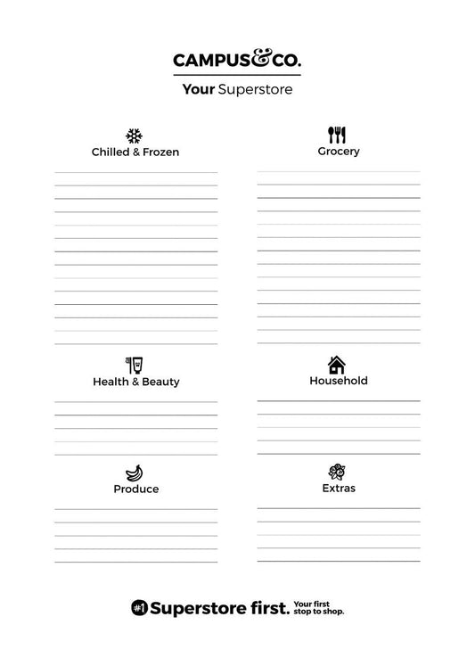 Campus&Co. Shopping List Pad