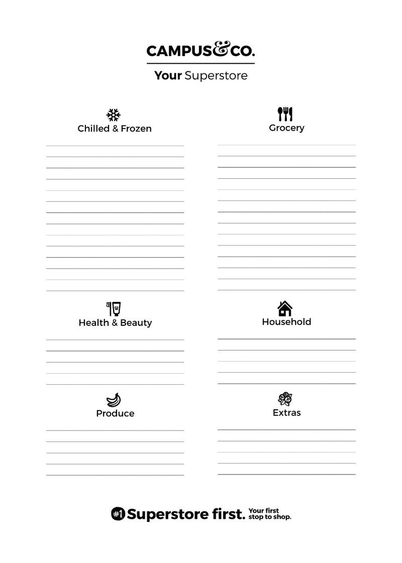 Campus&Co. Shopping List Pad