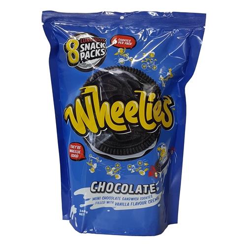 Wheelies Chocolate Snackpack 240g/8pk