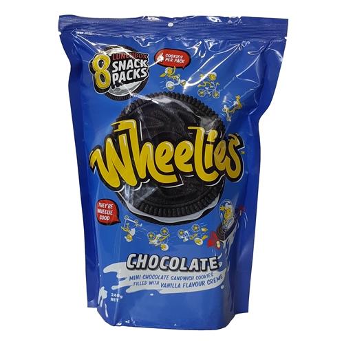 Wheelies Chocolate Snackpack 240g/8pk