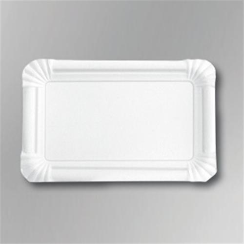 White Snack Plates - Rectangle 250pk