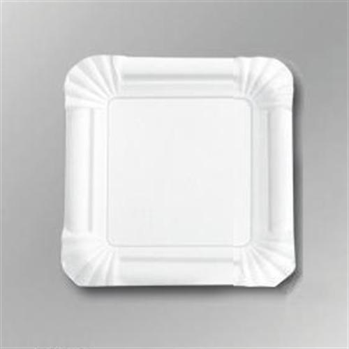 White Snack Plates - Square 250pk