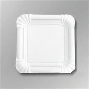 White Snack Plates - Square 250pk