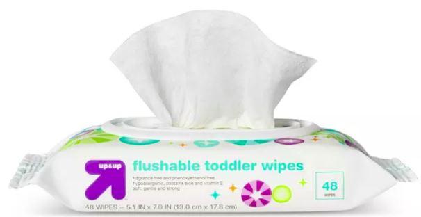 Up & Up Flushable Toddler Wipes 48ct