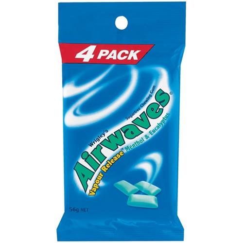 Wrigley's Airwaves Menthol & Eucalyptus Gum 4pk