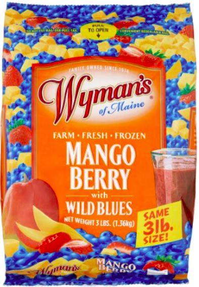 Wyman's Mango Berry Frozen Fruit 3 lbs