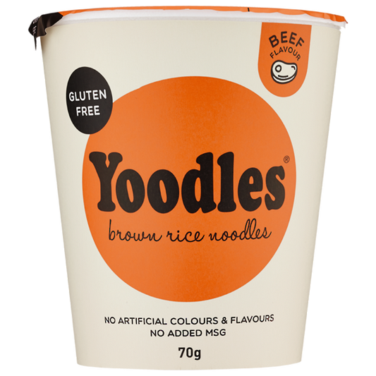 Yoodles Beef Flavour Brown Rice Cup Noodles 70g