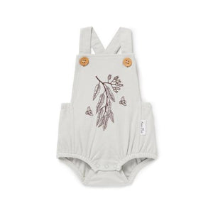 Aster & Oak Silver Grey Bee Embroidered Playsuit Size 0 ea