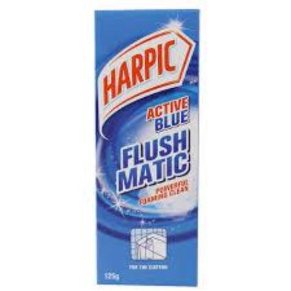 Harpic Flush Matic Active Blue In Cistern Toilet Cleaner 125g