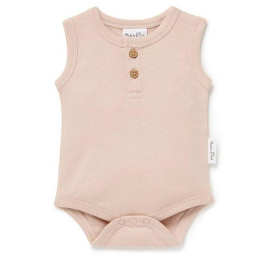 Aster & Oak Rose Dust Singlet Onesie ea