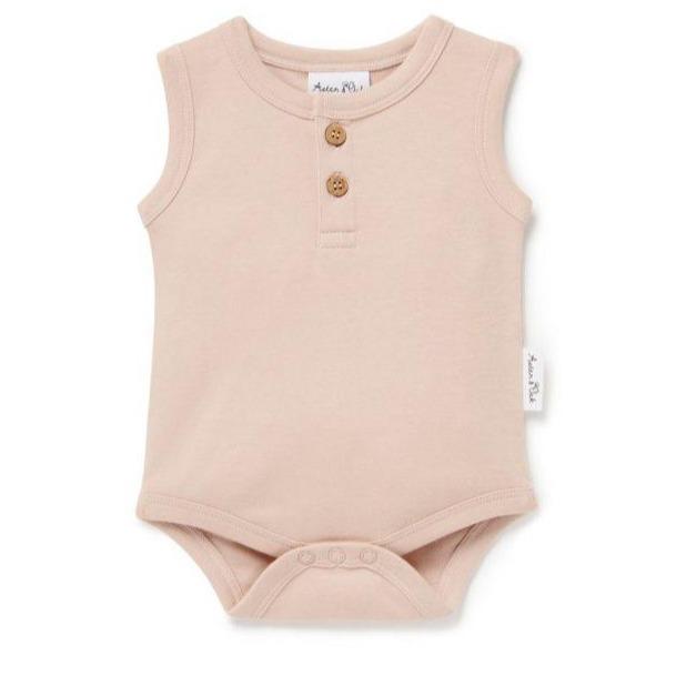 Aster & Oak Rose Dust Singlet Onesie ea