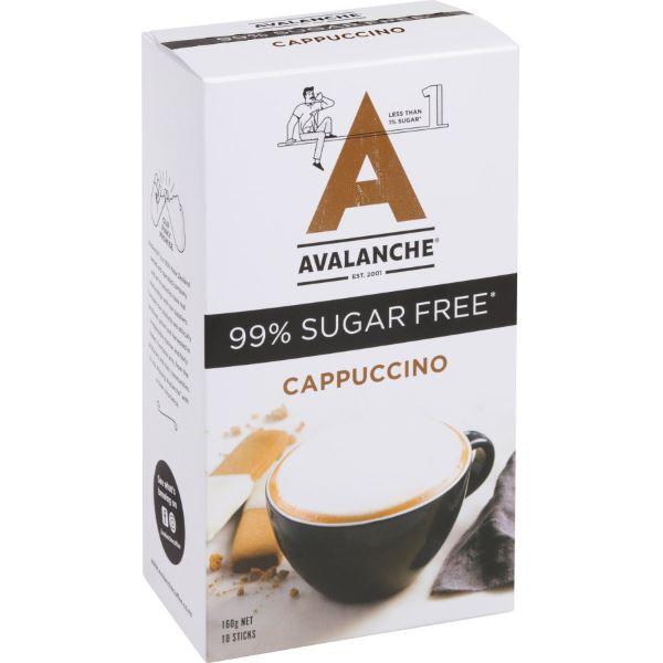 Avalanche 99% Sugar Free Cappuccino 10pk 160g