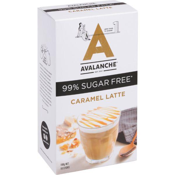 Avalanche 99% Sugar Free Caramel Latte 10pk 160g