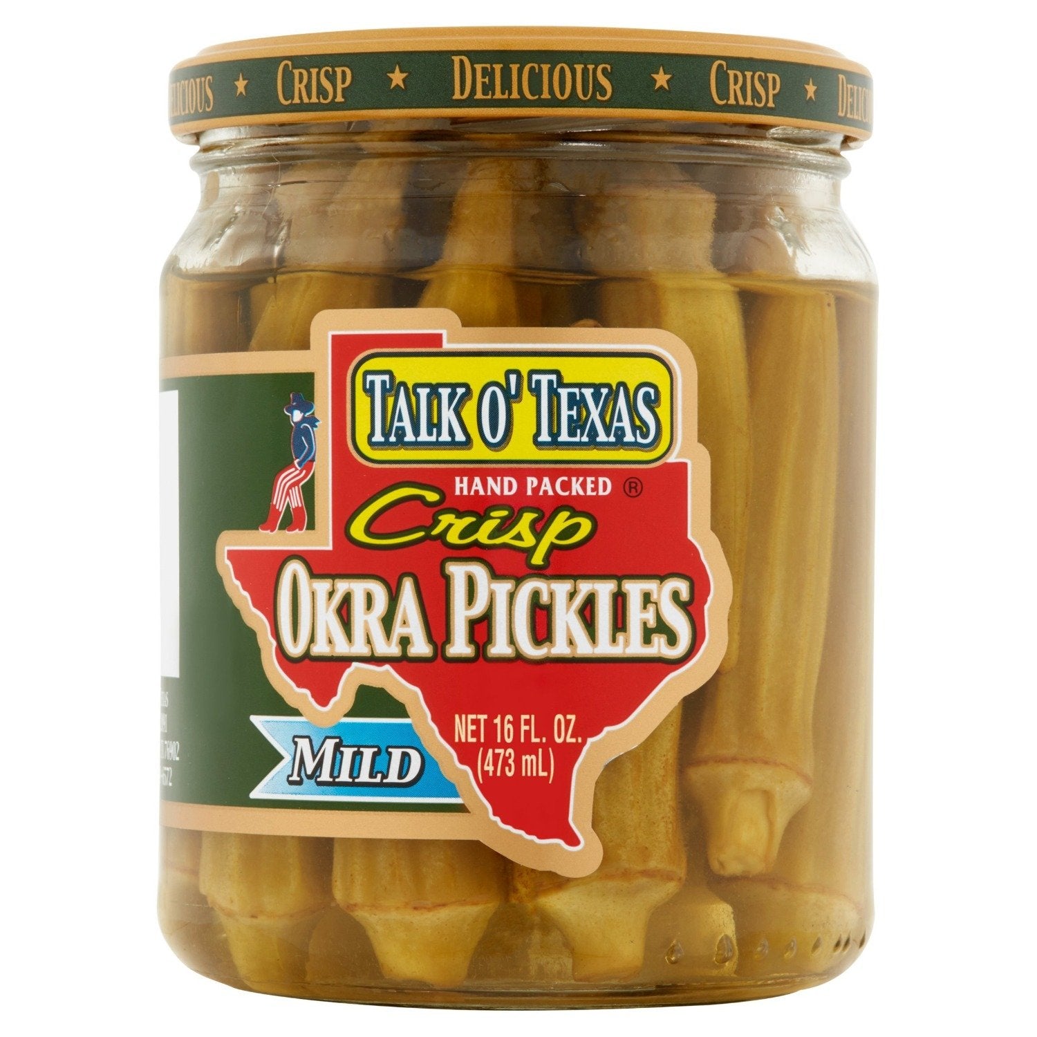 Talk O'Texas Crisp Okra Pickles 16 Fl oz