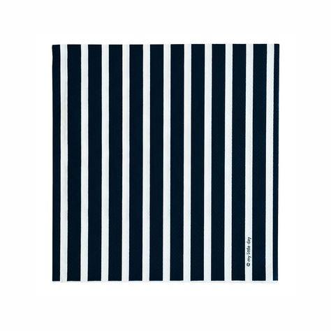 Black & White Stripe Greaseproof Paper pk20