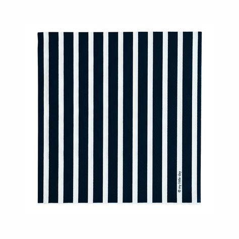 Black & White Stripe Greaseproof Paper pk20