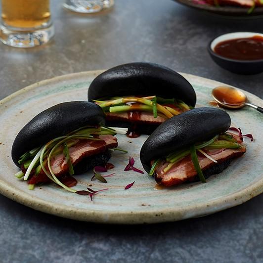 United Food Co Steamed Black Bao Bun Frozen /15