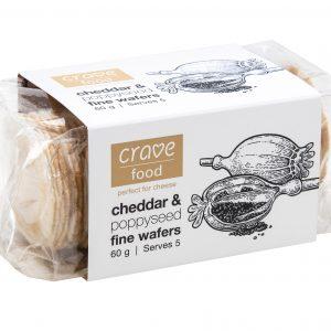 H&S Cheddar & Poppyseed Wafers 60g