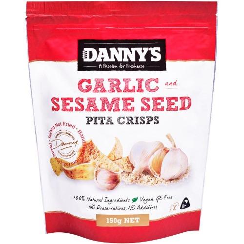 Dannys Garlic Sesame Sliced Pita Crisps