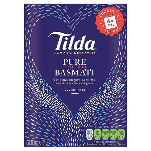 Tilda Pure Basmati Rice Boil in Bag 4 Bags 250g