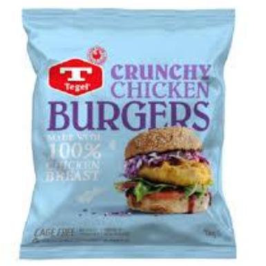 Tegel Crunchy Chicken Burgers 1kg