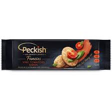 Peckish Fancies Vine Tomatoes & Basil Rice Crackers 90g