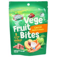 Mother Earth Vege Fruit Bites Carrot And Peach 120g