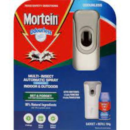 Mortein Odourless Automatic Indoor & Outdoor Insect Control Gadget & Refill 154g