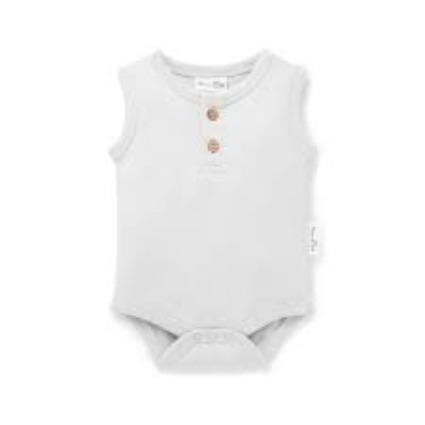 Aster & Oak Silver Grey Singlet Onesie ea