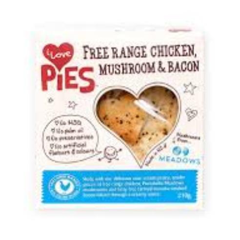 I Love Pies Chicken, Mushroom & Bacon 210g