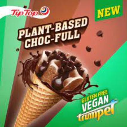 Tip Top Trumpet Vegan GF Chocolate Ice Cream On Cone 4pk