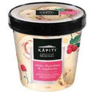 Kapiti Ice Cream Triple White Chocolate & Raspberry 1L