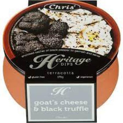 Chris Heritage Goat Cheese & Black Truffle Dip 170g