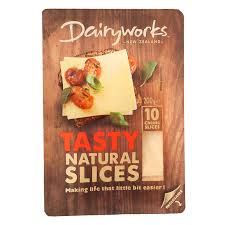 Dairyworks Cheese Tasty Natural Cheese Slices 200g