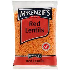 Mckenzies Red Lentils 375g