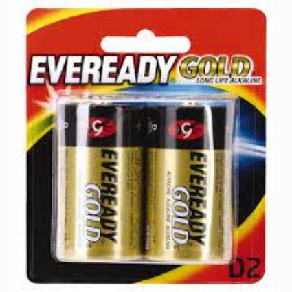 Eveready Battery Gold D 2pk