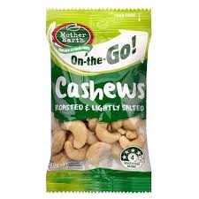 Mother Earth On The Go Cashews Lightly Salted 50g