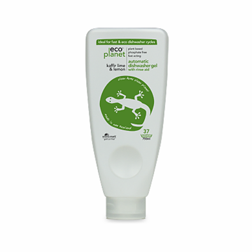 Eco Planet Dishwash Gel w/Rinseaid Kaffir Lime Lemon 750ml