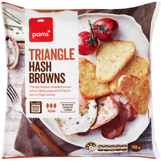 Pams Triangle Hash Browns GF 750g