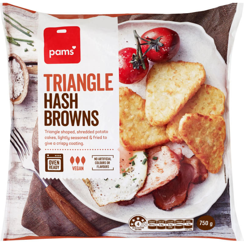 Pams Triangle Hash Browns GF 750g