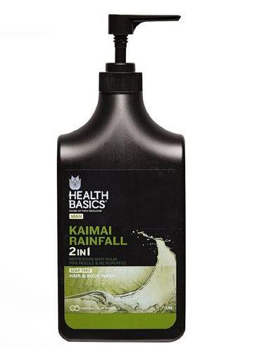 Health Basics Body Wash Kaimai Rainfall Mens 400ml