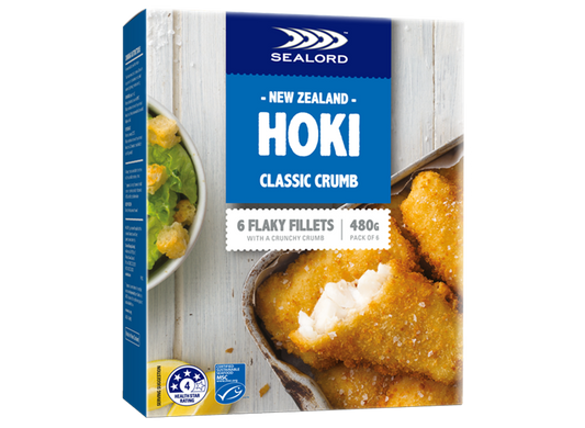 Sealord Hoki Fish Fillet Crumbed - 6 pack