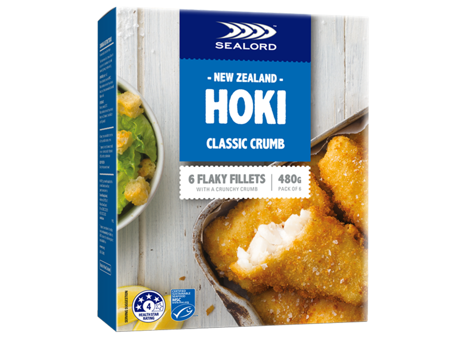 Sealord Hoki Fish Fillet Crumbed - 6 pack