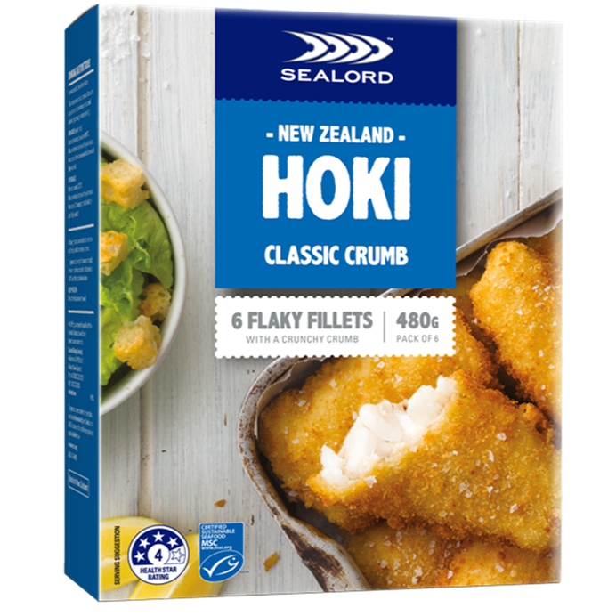 Sealord NZ Hoki Classic Crumb Fillets - 480g