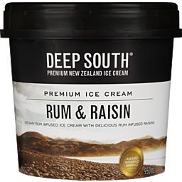 Deep South Rum & Raisin Ice Cream 950ml