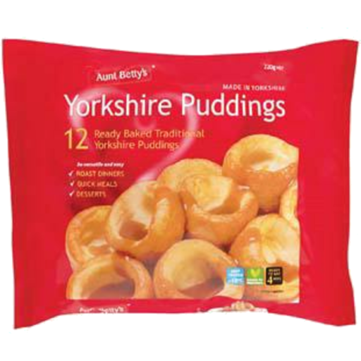 Aunt Bettys Frozen Yorkshire Puddings 12pk 185g