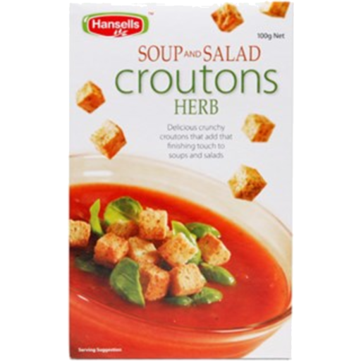 Hansells Soup & Salad Croutons Herb 100g