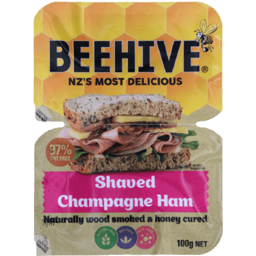 Beehive Shaved Champagne Ham 100g