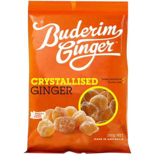 Buderim Crystalised Ginger 250g